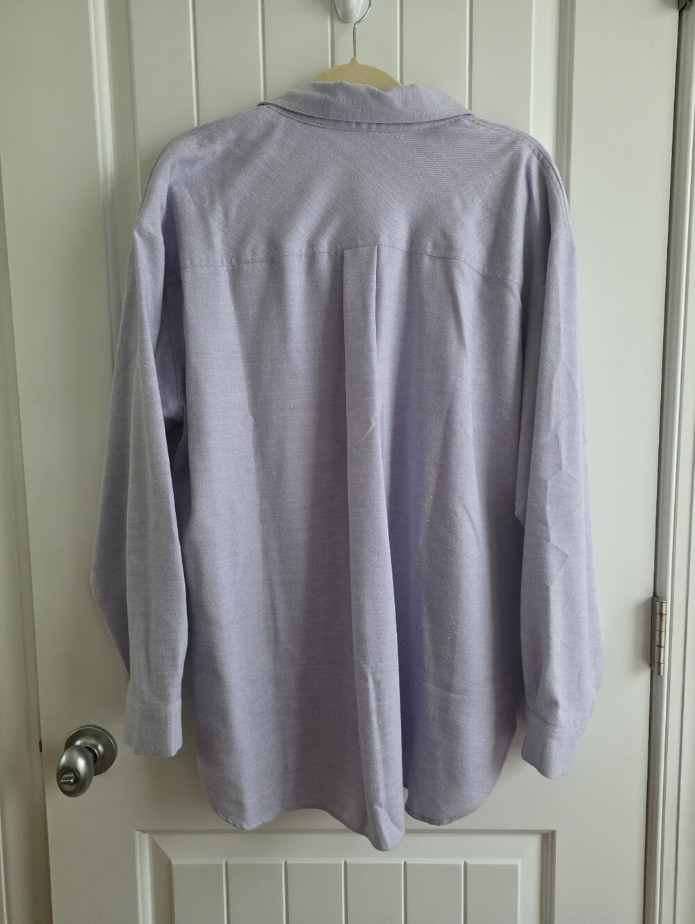 NWT LOFT Light Lavender Button-Down Shirt Sz XXL - Picture 3 of 4